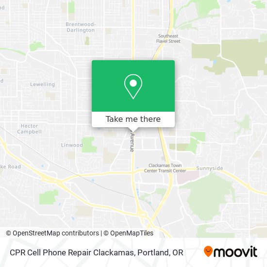 CPR Cell Phone Repair Clackamas map