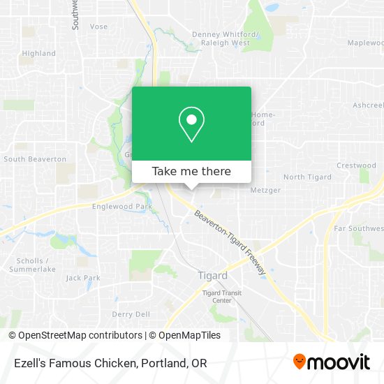Ezell's Famous Chicken map