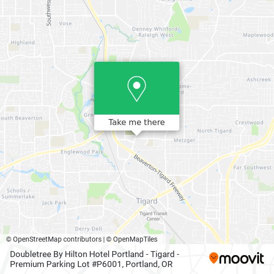 Doubletree By Hilton Hotel Portland - Tigard - Premium Parking Lot #P6001 map