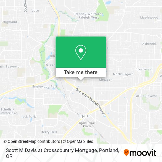 Scott M Davis at Crosscountry Mortgage map