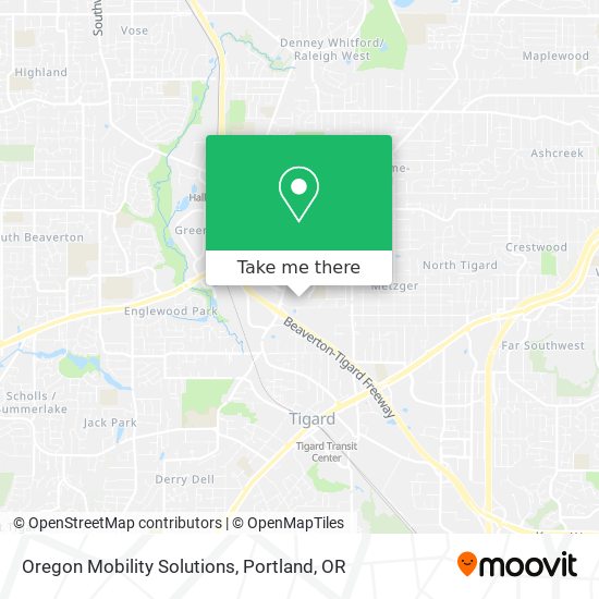 Oregon Mobility Solutions map