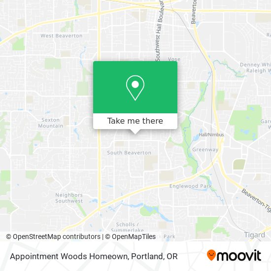 Mapa de Appointment Woods Homeown