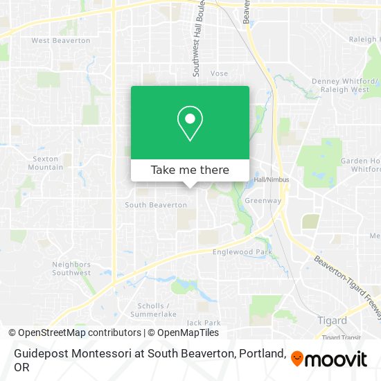 Mapa de Guidepost Montessori at South Beaverton