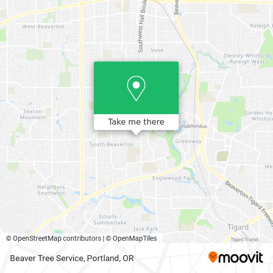 Beaver Tree Service map