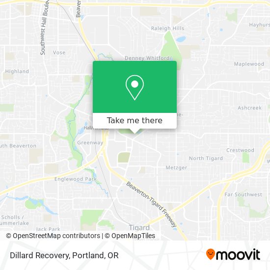 Dillard Recovery map