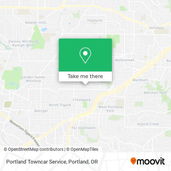 Portland Towncar Service map