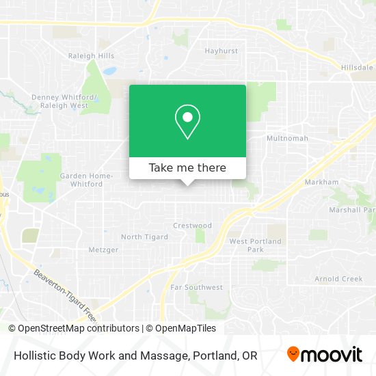 Hollistic Body Work and Massage map