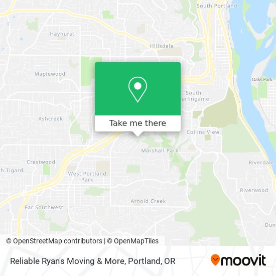 Reliable Ryan's Moving & More map