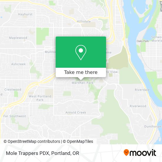 Mole Trappers PDX map