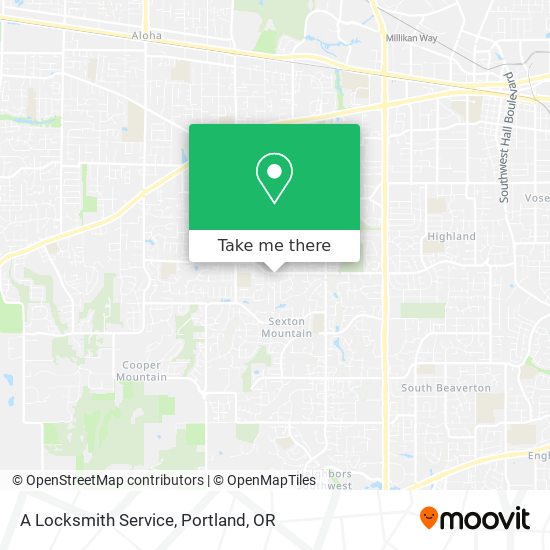 A Locksmith Service map