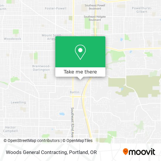 Woods General Contracting map