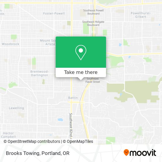 Brooks Towing map