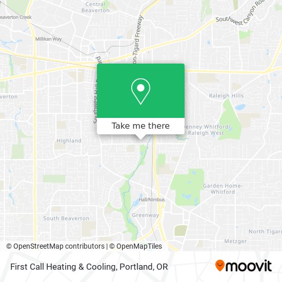 Mapa de First Call Heating & Cooling