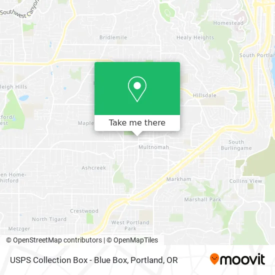 USPS Collection Box - Blue Box map