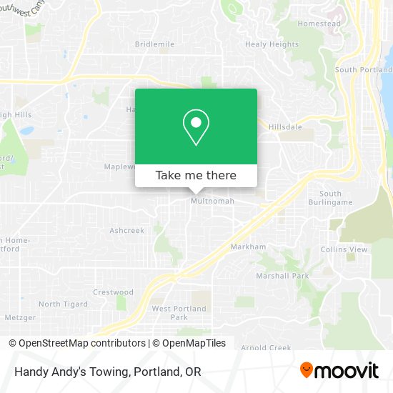 Handy Andy's Towing map