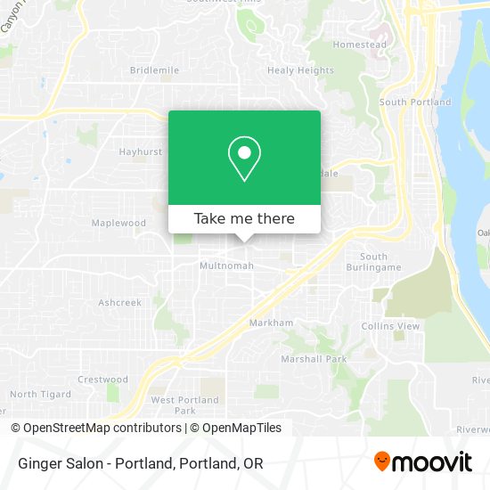 Mapa de Ginger Salon - Portland