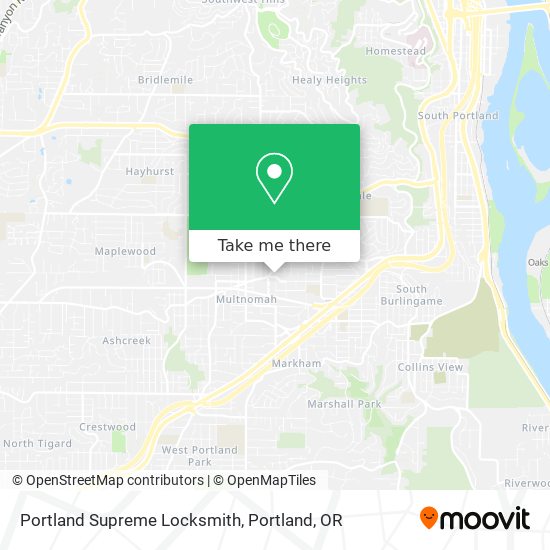 Portland Supreme Locksmith map