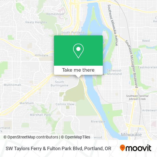 SW Taylors Ferry & Fulton Park Blvd map