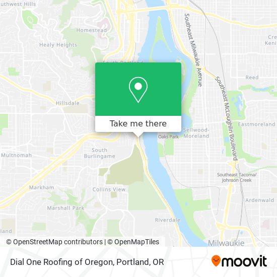 Dial One Roofing of Oregon map
