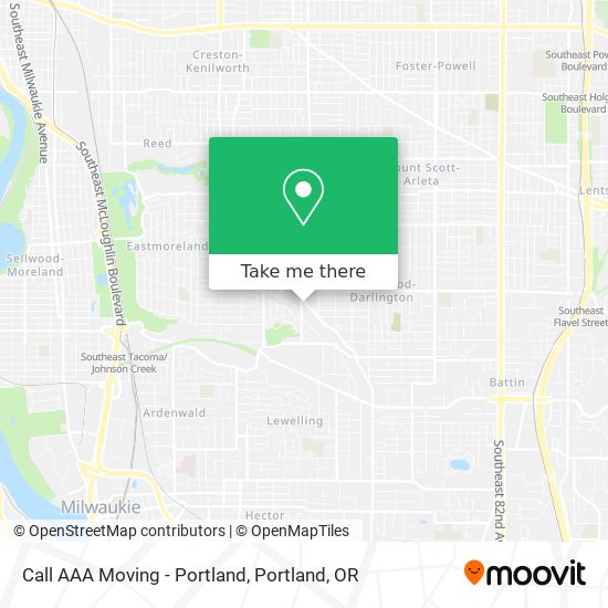 Call AAA Moving - Portland map