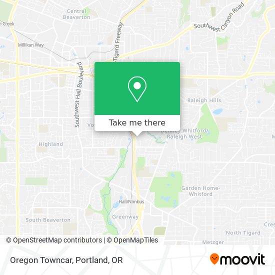 Mapa de Oregon Towncar