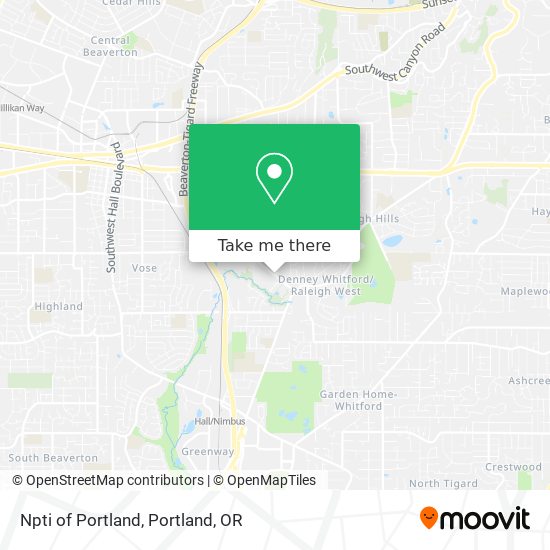 Npti of Portland map