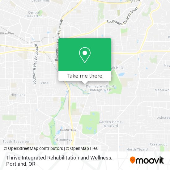 Thrive Integrated Rehabilitation and Wellness map