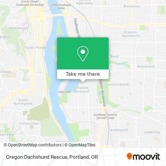 Mapa de Oregon Dachshund Rescue