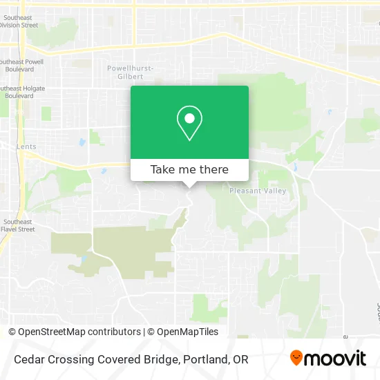 Cedar Crossing Covered Bridge map