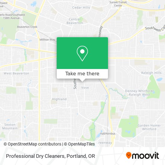 Professional Dry Cleaners map