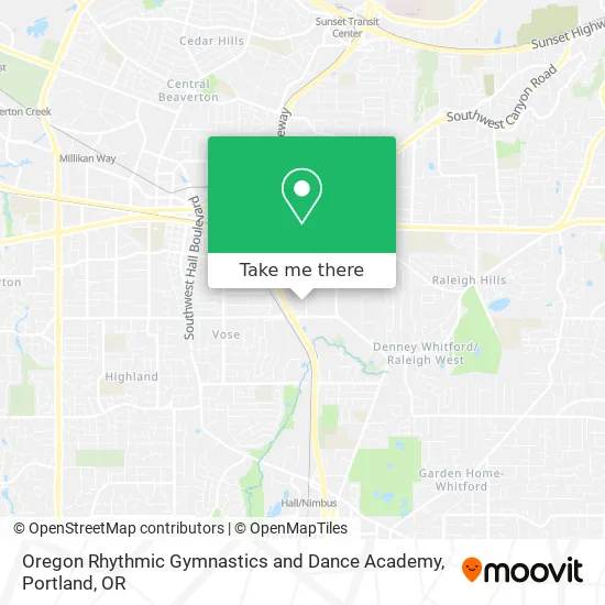 Oregon Rhythmic Gymnastics and Dance Academy map
