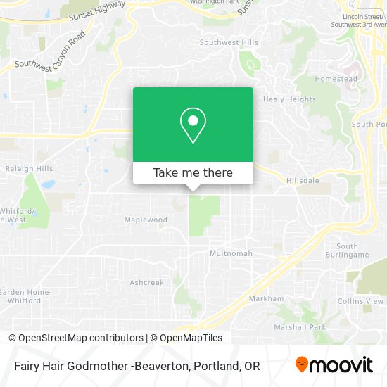 Mapa de Fairy Hair Godmother -Beaverton