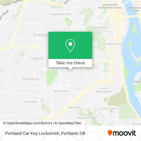 Mapa de Portland Car Key Locksmith