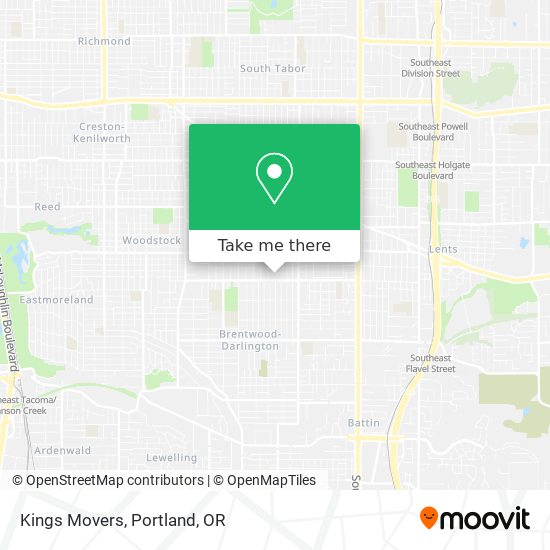 Kings Movers map