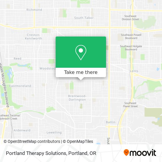 Portland Therapy Solutions map