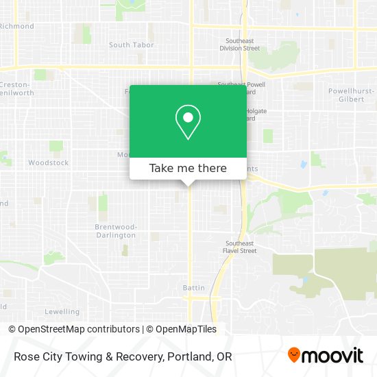 Rose City Towing & Recovery map