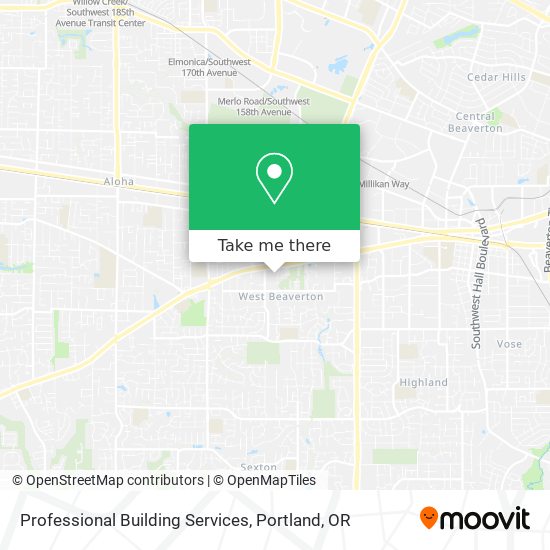 Professional Building Services map