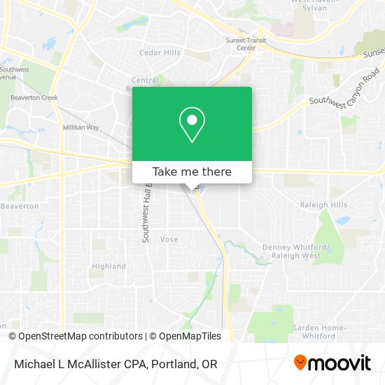 Michael L McAllister CPA map