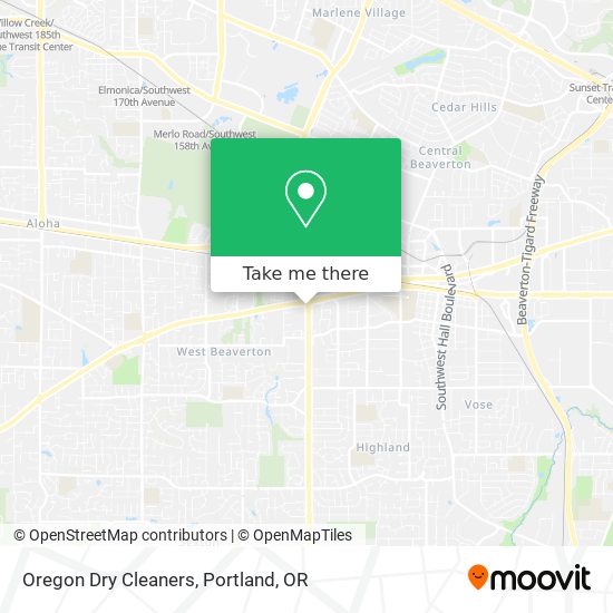 Mapa de Oregon Dry Cleaners