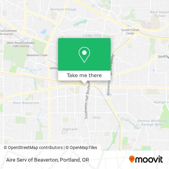 Aire Serv of Beaverton map