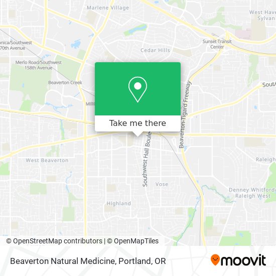 Mapa de Beaverton Natural Medicine