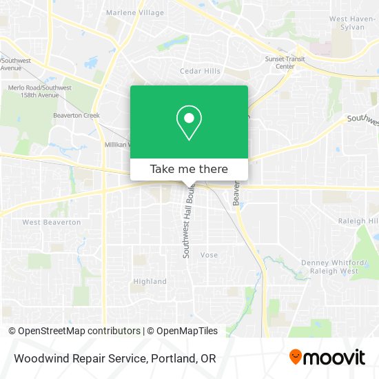 Woodwind Repair Service map