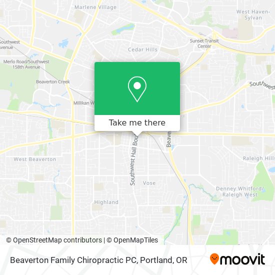 Beaverton Family Chiropractic PC map