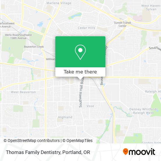 Thomas Family Dentistry map