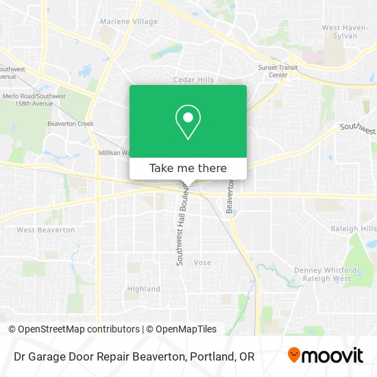 Mapa de Dr Garage Door Repair Beaverton