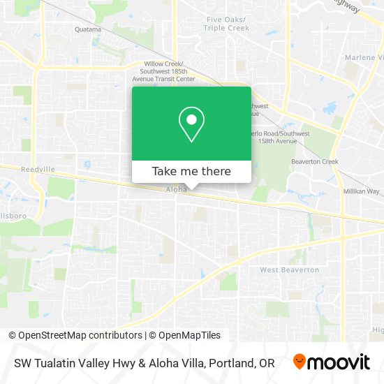 Mapa de SW Tualatin Valley Hwy & Aloha Villa