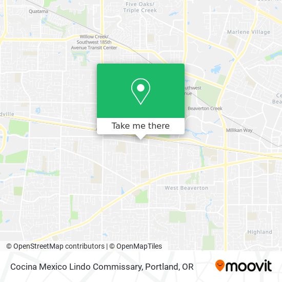 Mapa de Cocina Mexico Lindo Commissary