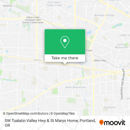 Mapa de SW Tualatin Valley Hwy & St Marys Home
