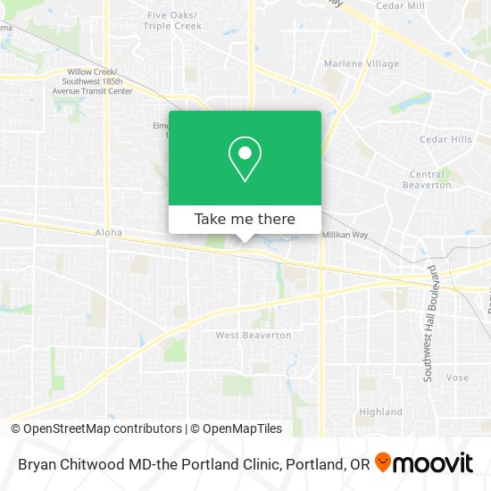 Mapa de Bryan Chitwood MD-the Portland Clinic