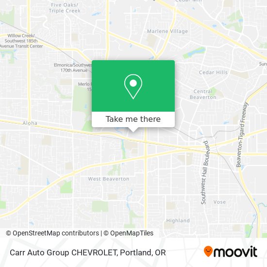 Carr Auto Group CHEVROLET map